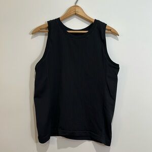 Athleta Tank Top Ribbed Renue Medium Black